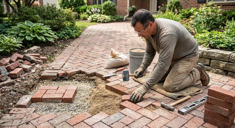 Brick Hardscape Repair in Long Beach, CA