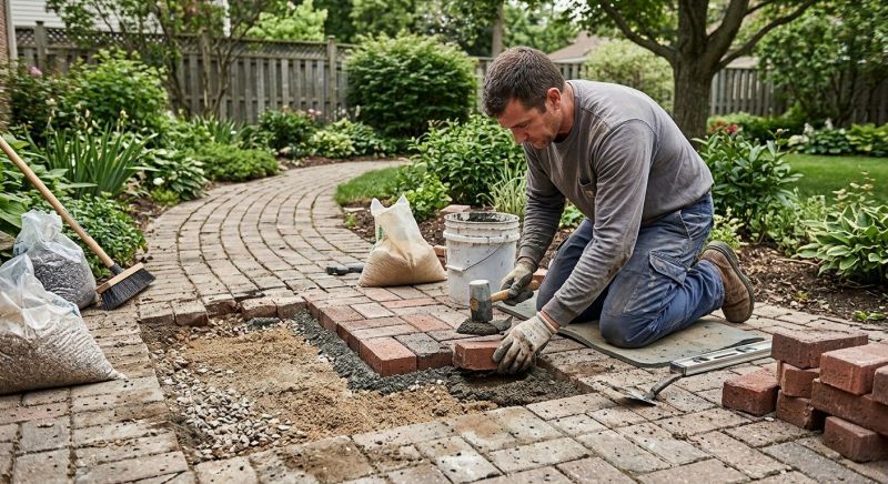 Brick Pathway Repair in Long Beach, CA