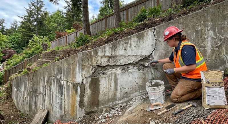 Brick Retaining Wall Repair in Long Beach, CA