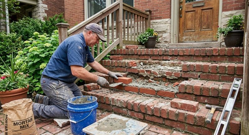 Brick Steps Repair in Long Beach, CA