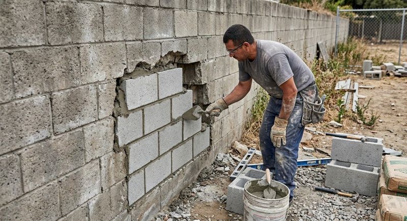 Brick Wall Repair in Brea, CA