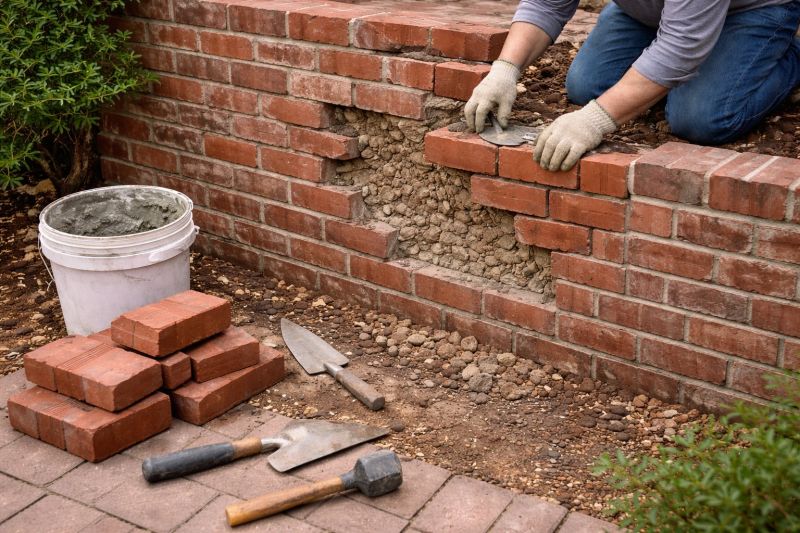 Brick Wall Repair in Downey, CA