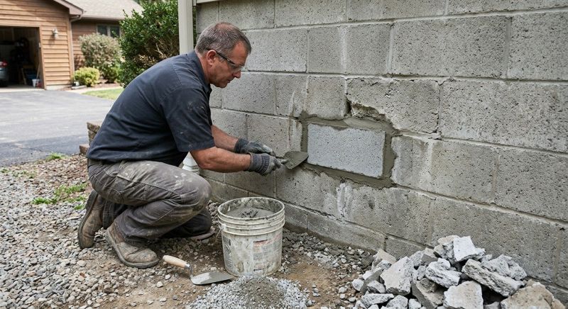 Cinder Block Wall Repair in Garden Grove, CA