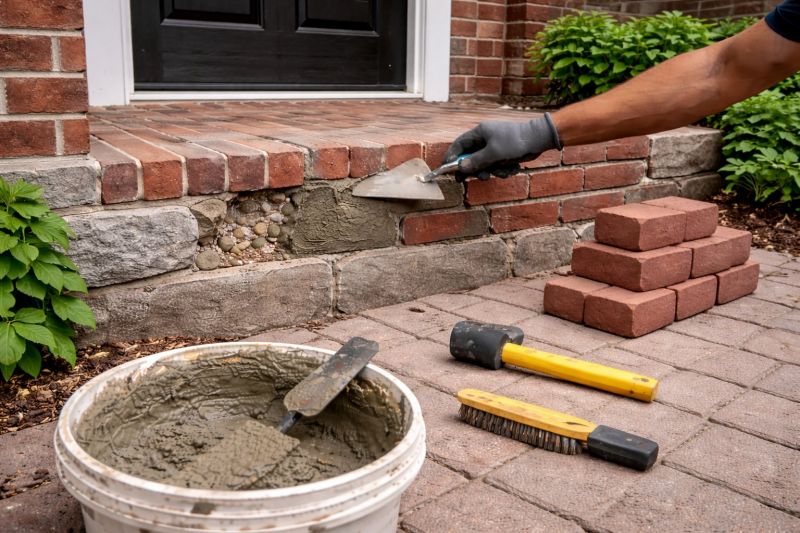 Entryway Brick Repair in Long Beach, CA