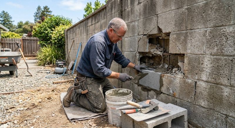 Stone Wall Repair in Palos Verdes Peninsula, CA